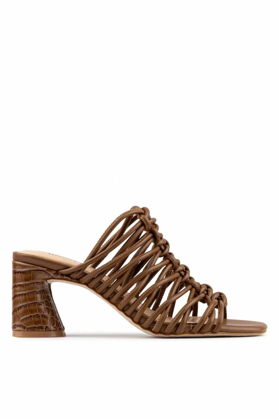 NEW DONALD PLINER women's vyta braided heel sandal in saddle